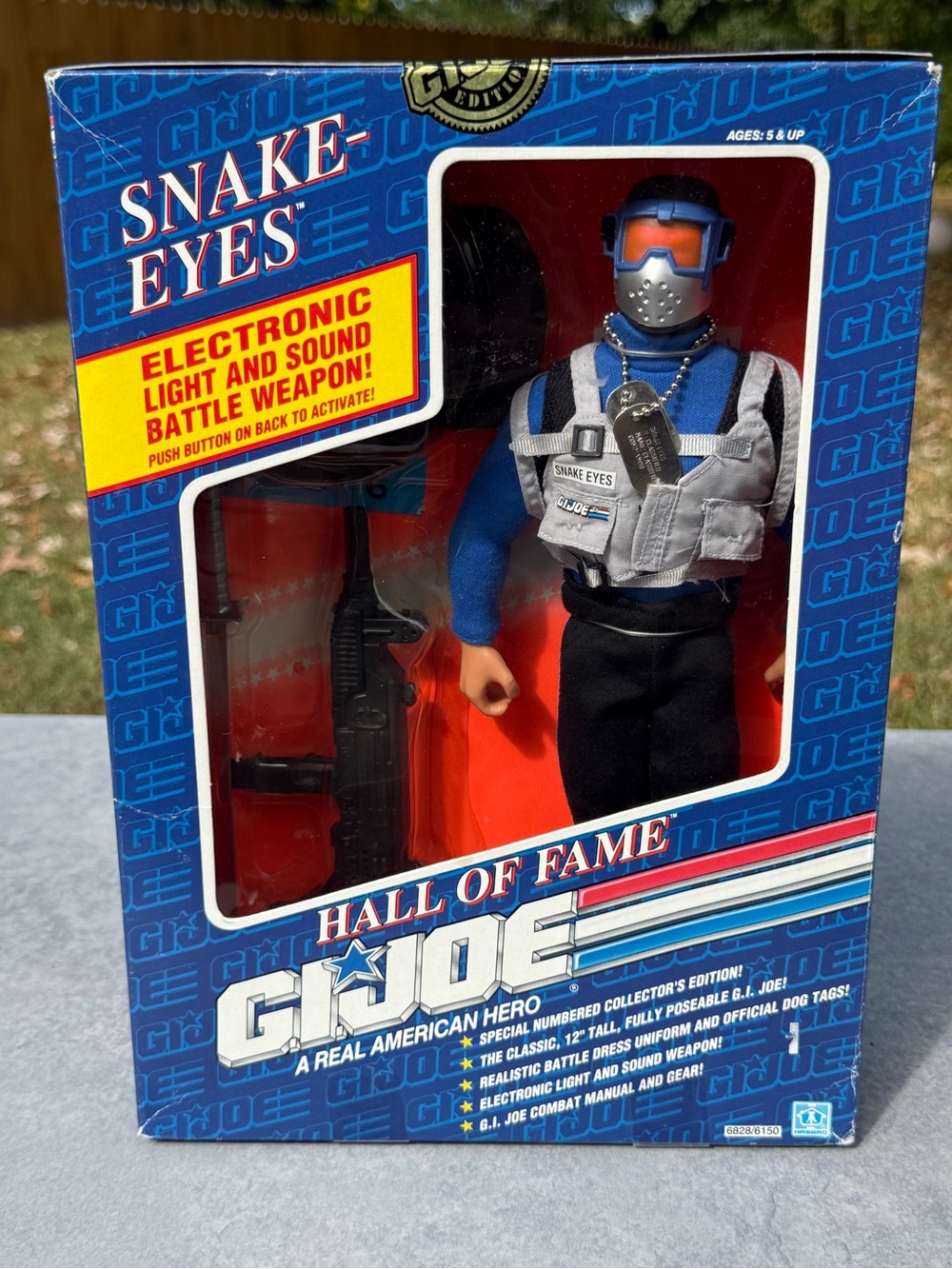 Vintage 1991 GI Joe Snake Eyes Hall of Fame 12” Hasbro Boxed Retro